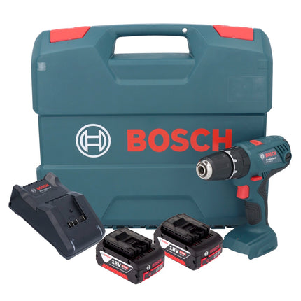 Taladradora de percusión a batería Bosch GSB 18V-21 18 V 55 Nm + 2x acumulador 4,0 Ah + cargador + maletín en L
