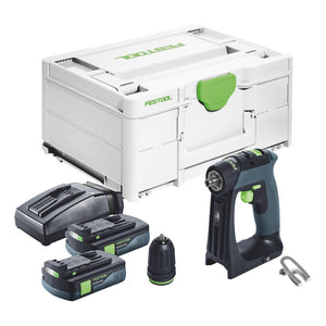 Festool CXS 18 Akku Bohrschrauber 18 V 40 Nm Brushless + 2x Akku 3,0 Ah + Ladegerät + Systainer
