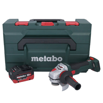 Metabo WB 18 LTX BL 15-125 Quick amoladora angular sin cable 18 V 125 mm sin escobillas + 1x batería recargable 5,5 Ah + metaBOX - sin cargador