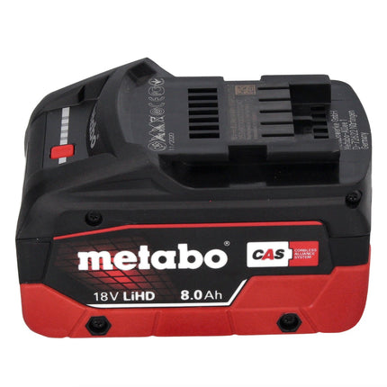 Smerigliatrice angolare a batteria Metabo WB 18 LTX BL 15-125 Quick 18 V 125 mm senza spazzole + 1x batteria ricaricabile 8,0 Ah + metaBOX - senza caricabatterie