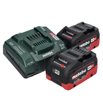 Metabo WB 18 LTX BL 15-125 Quick akumulatorowa szlifierka kątowa 18 V 125 mm bezszczotkowa + 2x akumulator 8,0 Ah + ładowarka + metaBOX