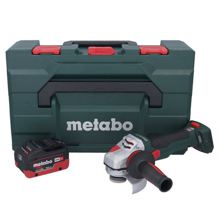Smerigliatrice angolare a batteria Metabo WB 18 LTX BL 15-125 Quick 18 V 125 mm senza spazzole + 1x batteria ricaricabile 10,0 Ah + metaBOX - senza caricabatterie
