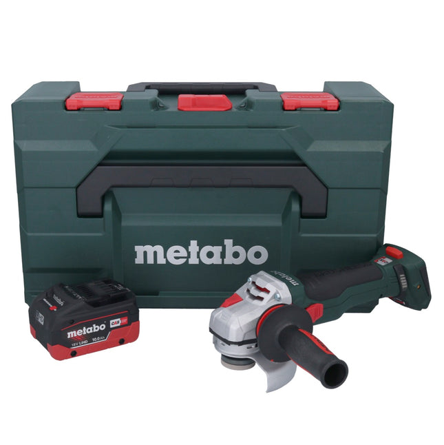 Smerigliatrice angolare a batteria Metabo WB 18 LTX BL 15-125 Quick 18 V 125 mm senza spazzole + 1x batteria ricaricabile 10,0 Ah + metaBOX - senza caricabatterie