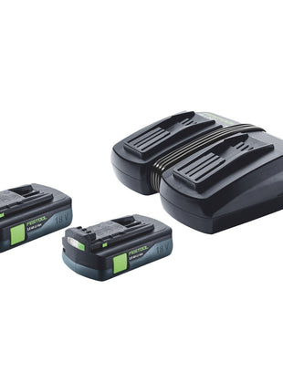 Festool Energie Set 2x BP 18 Li 3,0 C Akku 18 V 3,0 Ah / 3000 mAh Li-Ion ( 2x 577658 ) + TCL 6 DUO Doppel Ladegerät ( 577017 ) - Toolbrothers