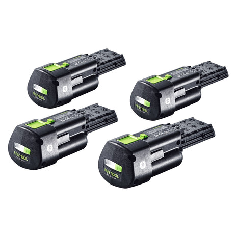 Festool Akku Set 4x BP 18 Li 3,0 Ergo I Akku 18 V 3,0 Ah / 3000 mAh Li-Ion ( 4x 577704 ) mit Ladestandanzeige - Toolbrothers