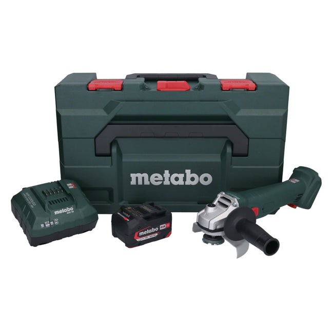 Metabo W 18 L 9-125 cordless angle grinder 18 V 125 mm + 1x battery pack 4.0 Ah + charger + metaBOX