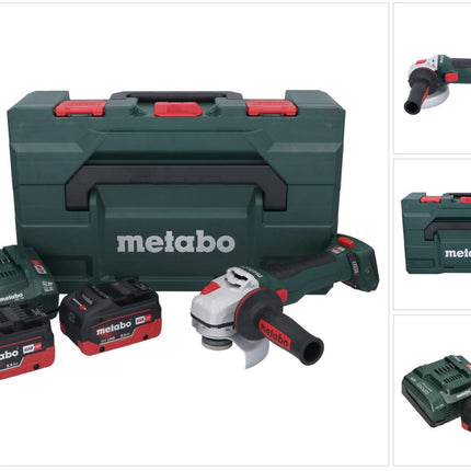 Metabo WB 18 LT BL 11-125 Quick Akku Winkelschleifer 18 V 125 mm Brushless + 2x Akku 8,0 Ah + Ladegerät + metaBOX ( 613054810 ) - Toolbrothers
