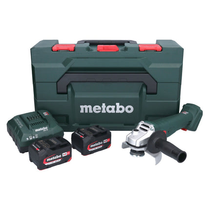 Metabo W 18 7-125 amoladora angular sin cable 18 V 125 mm + 2x batería 4.0 Ah + cargador + metaBOX ( 602371510 )