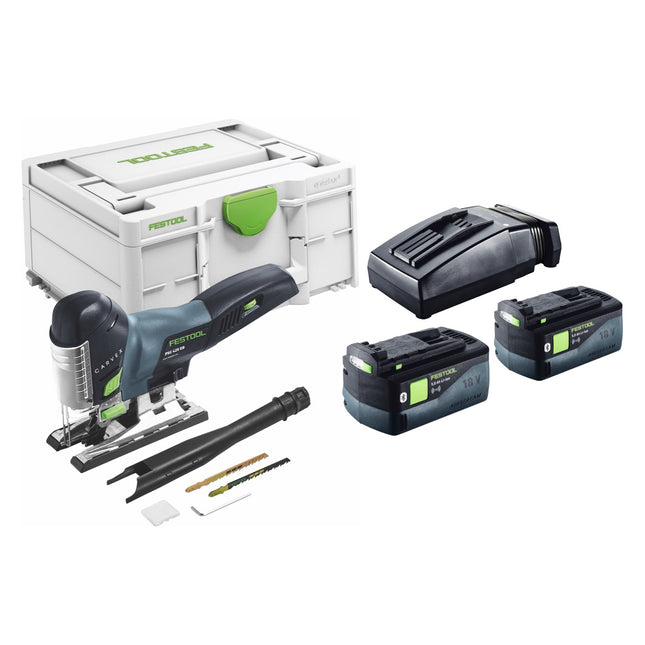 Sierra de vaivén sin cable Festool CARVEX PSC 420-Basic 18 V 120 mm sin escobillas + 2x batería 5,0 Ah + cargador + systainer