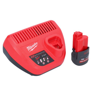 Milwaukee M12 HNRG-251 Akku Starter Set High Output 12 V + 1x HB2.5 Akku 2,5 Ah ( 4932480164 ) + M12 C12 C Ladegerät ( 4932352000 )