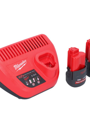 Milwaukee Milwaukee M12 GG-252 Batterie pompe à graisse 12 V 562 bar + 2x batterie 2,5 Ah + chargeur de batterie