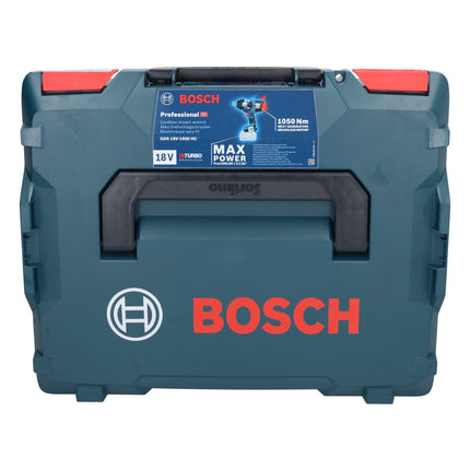 Bosch GDS 18V-1050 HC atornillador de impacto inalámbrico 18 V 1050 Nm BITURBO sin escobillas + 2x batería ProCORE 8,0 Ah + cargador + L-Boxx