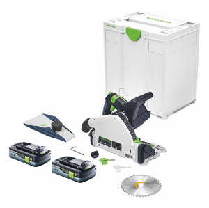 Festool TSC 55 KEB-Basic Akku Tauchsäge 18 V / 36 V ( 2x 18 V ) 160 mm Brushless + 2x Akku 4,0 Ah + Systainer - ohne Ladegerät