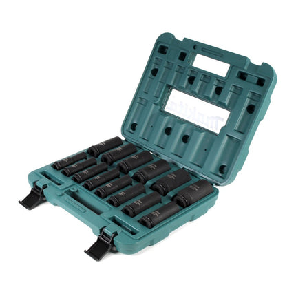 Makita Jeu de douilles 10 - 32 mm 1/2'' 14 pcs. + coffret ( E-16586 ) pour clé à chocs - successeur de B-52308