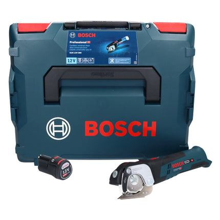 Bosch GUS 12V-300 Cesoie universali professionali a batteria 12 V + 1x batteria ricaricabile 2,0 Ah + L-Boxx - senza caricabatterie