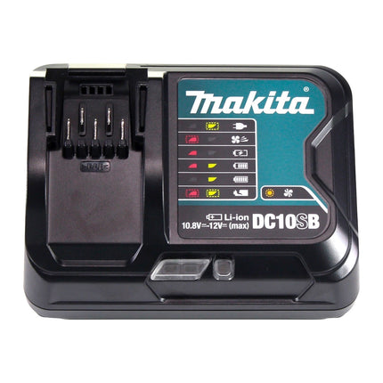 Makita Power Source Kit 4x BL 1021 B batterie 12 V max. 2,0 Ah CXT ( 4x 197396-9 ) + chargeur DC 10 SB ( 197363-4 ) + Makpac