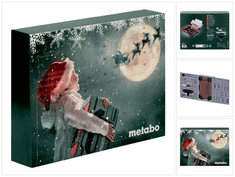 Metabo Adventskalender mit 31 tlg. Werkzeug Set ( 626694000 ) Bits / Stecknüsse / Ratsche