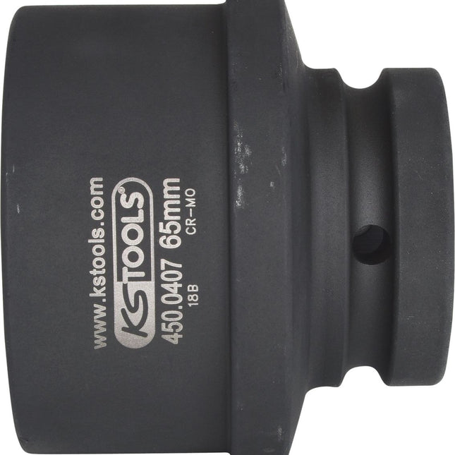 KS TOOLS 1" 12-kant-Kraft-Stecknuss, kurz, 65mm ( 450.0407 ) - Toolbrothers