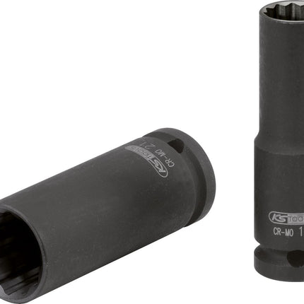 KS TOOLS Bussola poligonale 1/2' per avvitatori ad impulsi, lunga, 27 mm ( 515.0973 )