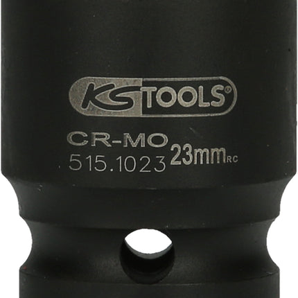 KS TOOLS 1/2" Sechskant-Kraft-Stecknuss, kurz, 23mm ( 515.1023 ) - Toolbrothers