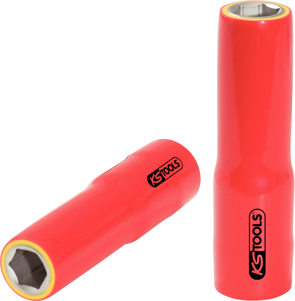 KS TOOLS Llave de vaso de 1/2' con aislamiento protector, larga, 27 mm ( 117.1348 )