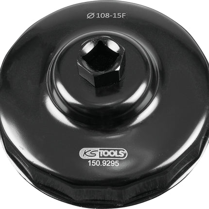 KS TOOLS 1/2“ LKW Ölfilterschlüssel, 108-15 ( 150.9295 ) - Toolbrothers