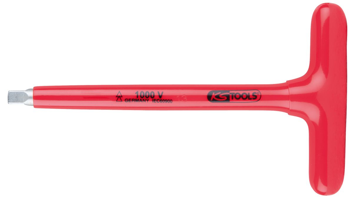 KS TOOLS Llave acoplable con mango en T de 1/4' con aislamiento protector ( 117.3919 )