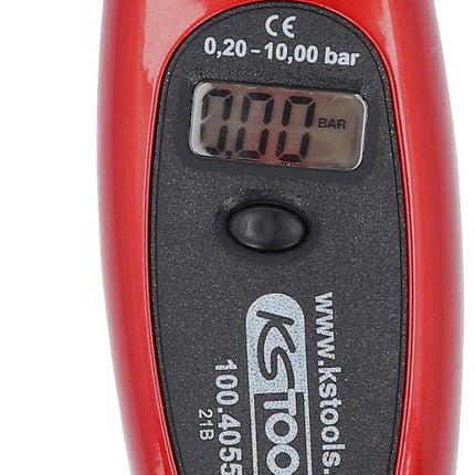 KS TOOLS Digitaler Reifendruckmesser, 0,20 - 10,0 bar ( 100.4055 ) - Toolbrothers