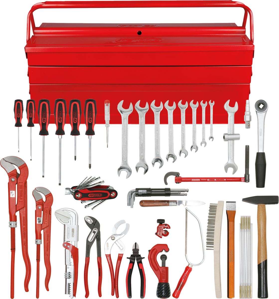 KS TOOLS Serie di utensili idro-termo-sanitari Basic,34 pzcassetta di metalloo ( 116.0186 )