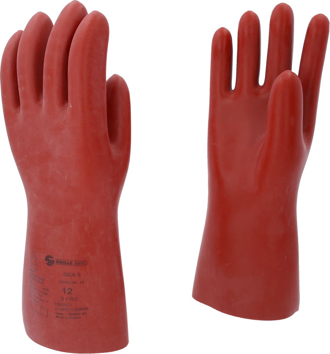 KS TOOLS Elektriker-Schutzhandschuh mit mechanischen und thermischen Schutz, Größe 12, Klasse 3, rot ( 117.0098 )
