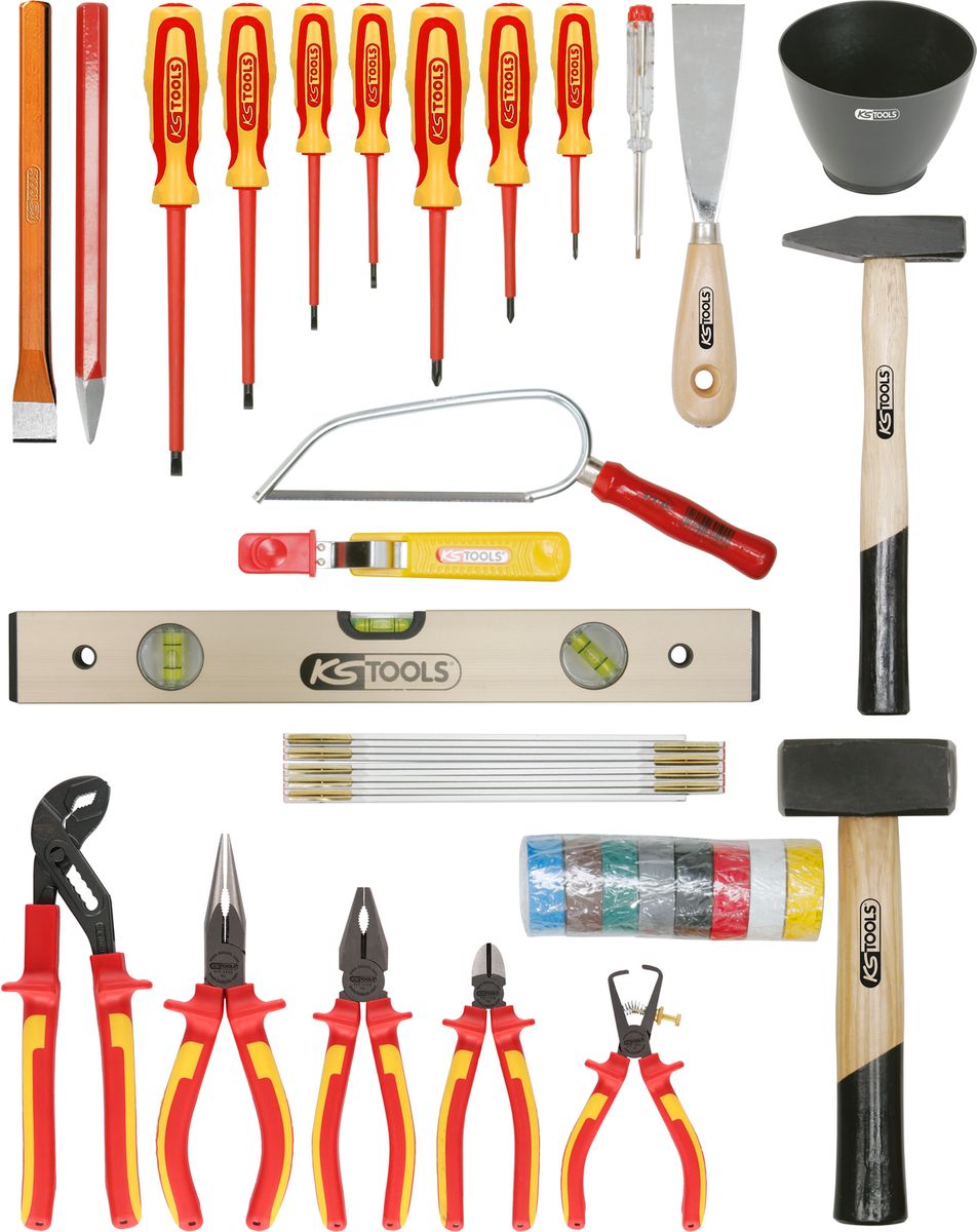 KS TOOLS Cassetta portautensili p.elettricista Basic,30 pzcassetta di metalloo ( 117.0181 )