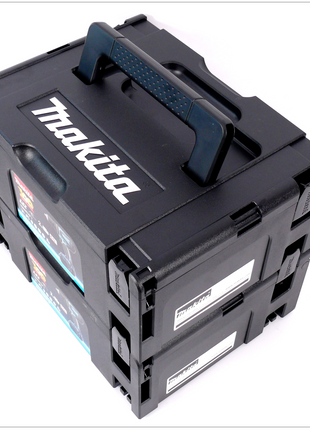 Makita MAKPAC 2 Systemkoffer 2er Set - Schwarz - ohne Einlage - Toolbrothers