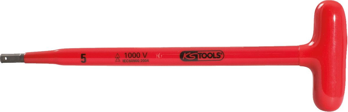 KS TOOLS Llave Allen con mango en T y aislamiento protector, 10x300 mm ( 117.1691 )