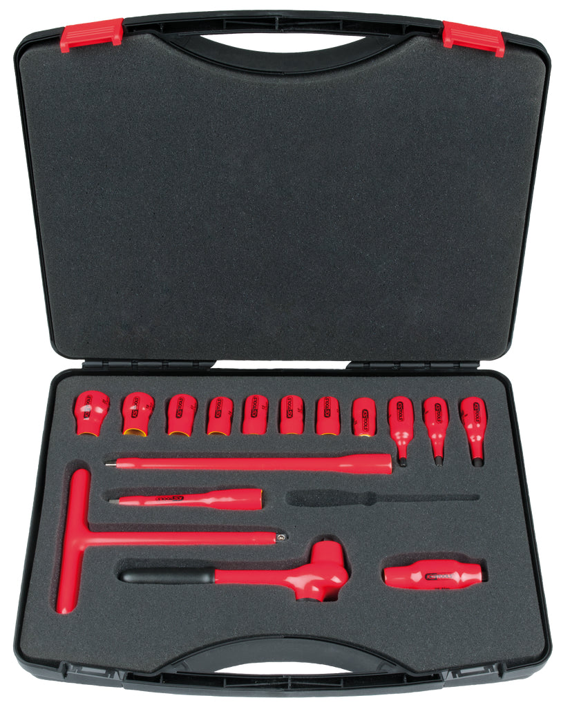 KS TOOLS 3/8" Steckschlüssel-Satz mit isolierten Werkzeugen, 16-tlg ( 117.1882 )