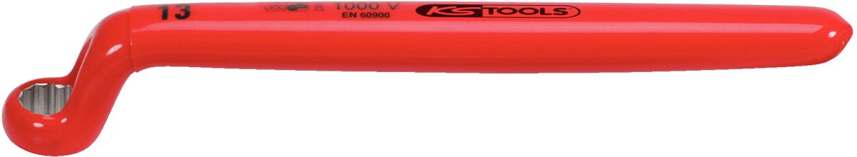 KS TOOLS Llave de estrella con aislamiento protector, acodada, 3/8' ( 117.2271 )