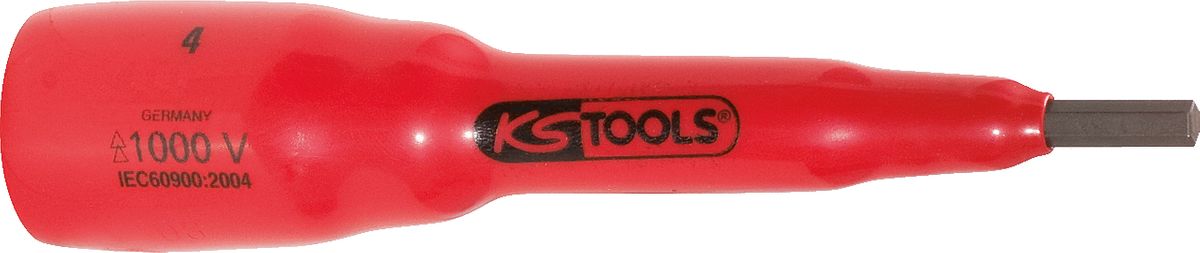 KS TOOLS 3/8" Bit-Stecknuss mit Schutzisolierung für Innensechskant-Schrauben, 12mm, 82mm lang ( 117.3866 )