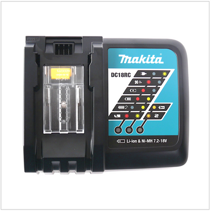 Makita DC 18 RC Caricabatterie rapido + Batteria Makita BL 1850 B - 18 V  5,0 Ah Li-Ion