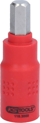 KS TOOLS 3/8" Isolierte Bit-Stecknuss Innensechskant, 10mm, 60mm lang ( 118.3869 ) - Toolbrothers