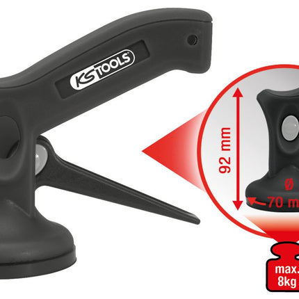 KS TOOLS Einhand-Mini-Saugheber, 8kg, Ø 70mm ( 140.1015 ) - Toolbrothers