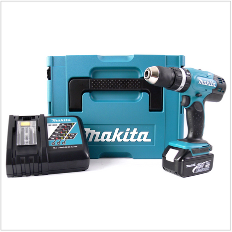 Makita DHP 453 RF1J Akku Schlagbohrschrauber 18V 42Nm im MAKPAC + 3,0 Ah Akku + Ladegerät - Toolbrothers