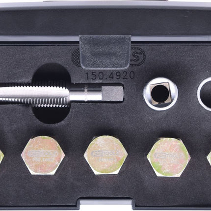 KS TOOLS Ölablassschrauben-Gewindereparatur-Satz, 12-tlg M14 x 1,5 ( 150.4920 ) - Toolbrothers