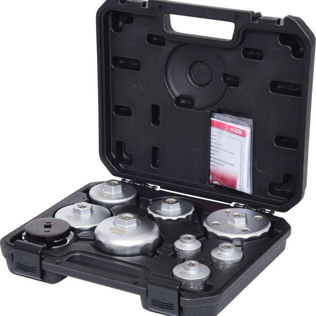 KS TOOLS Öldienstschlüssel-Satz für Ölfilter- und Filtergehäusedeckel, 9-tlg ( 150.9210 ) - Toolbrothers