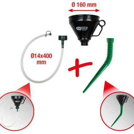 KS TOOLS Universal-Trichter-Satz, 3-tlg ( 150.9230 ) - Toolbrothers