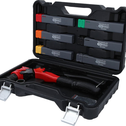 KS TOOLS 3 in 1 Handnietzangen-Satz, drehbar, 12-tlg. ( 150.9820 ) - Toolbrothers