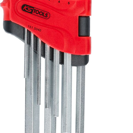 KS TOOLS Innensechskant-Winkelstiftschlüssel-Satz, lang, 10-tlg ( 151.5040 ) - Toolbrothers