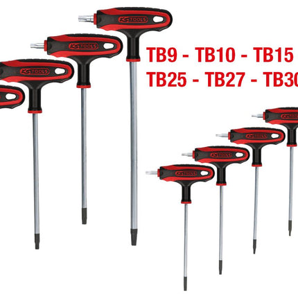 KS TOOLS T-Griff-Torx-Winkelstiftschlüssel-Satz, 8-tlgBohrung ( 151.8165 ) - Toolbrothers