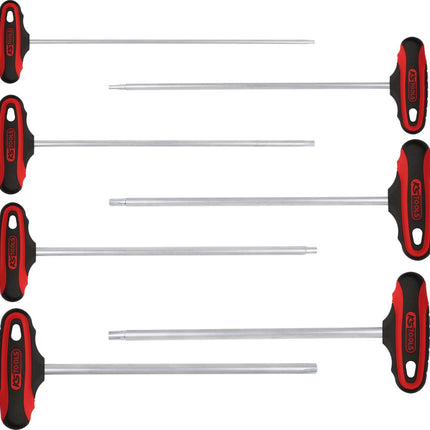 KS TOOLS ERGOTORQUEplus® T-Griff RIBE Winkelstiftschlüssel-Satz, 7-tlg M4-M10 ( 158.5050 ) - Toolbrothers