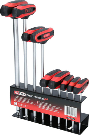 KS TOOLS T-Griff-Torx-Winkelstiftschlüssel-Satz, 9-tlg ( 158.8160 )