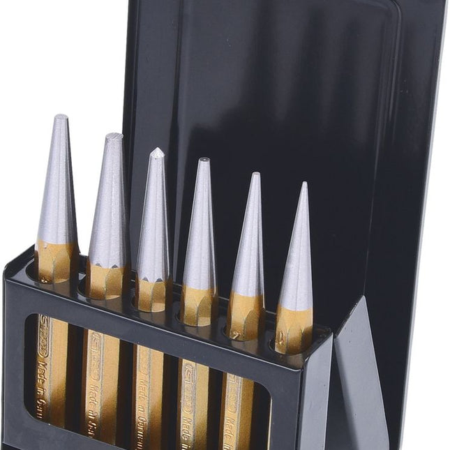 KS TOOLS Durchtreibersatz, 6-tlg in Blechklappkassette ( 162.2124 ) - Toolbrothers