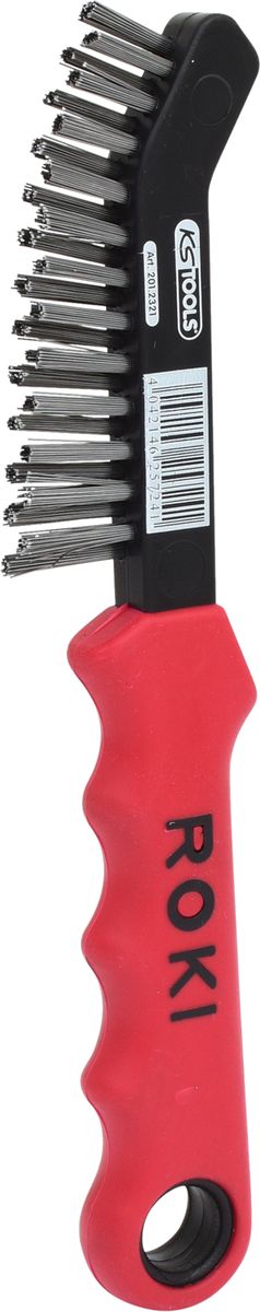 KS TOOLS Stahldraht-Bremssattel-Drahtbürste 2-reihig, spitz ( 201.2321 )